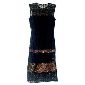 ASOS black lace beaded dress. Size 4 US. LBD